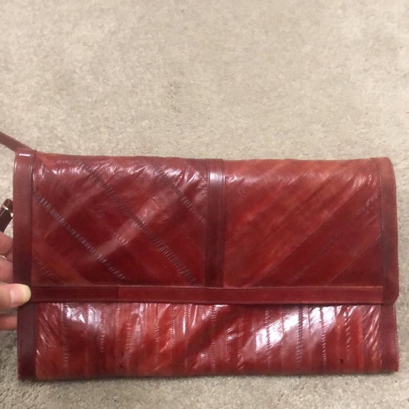 Sunco | Vintage Eel Skin Leather Purse - Picture 2 of 11